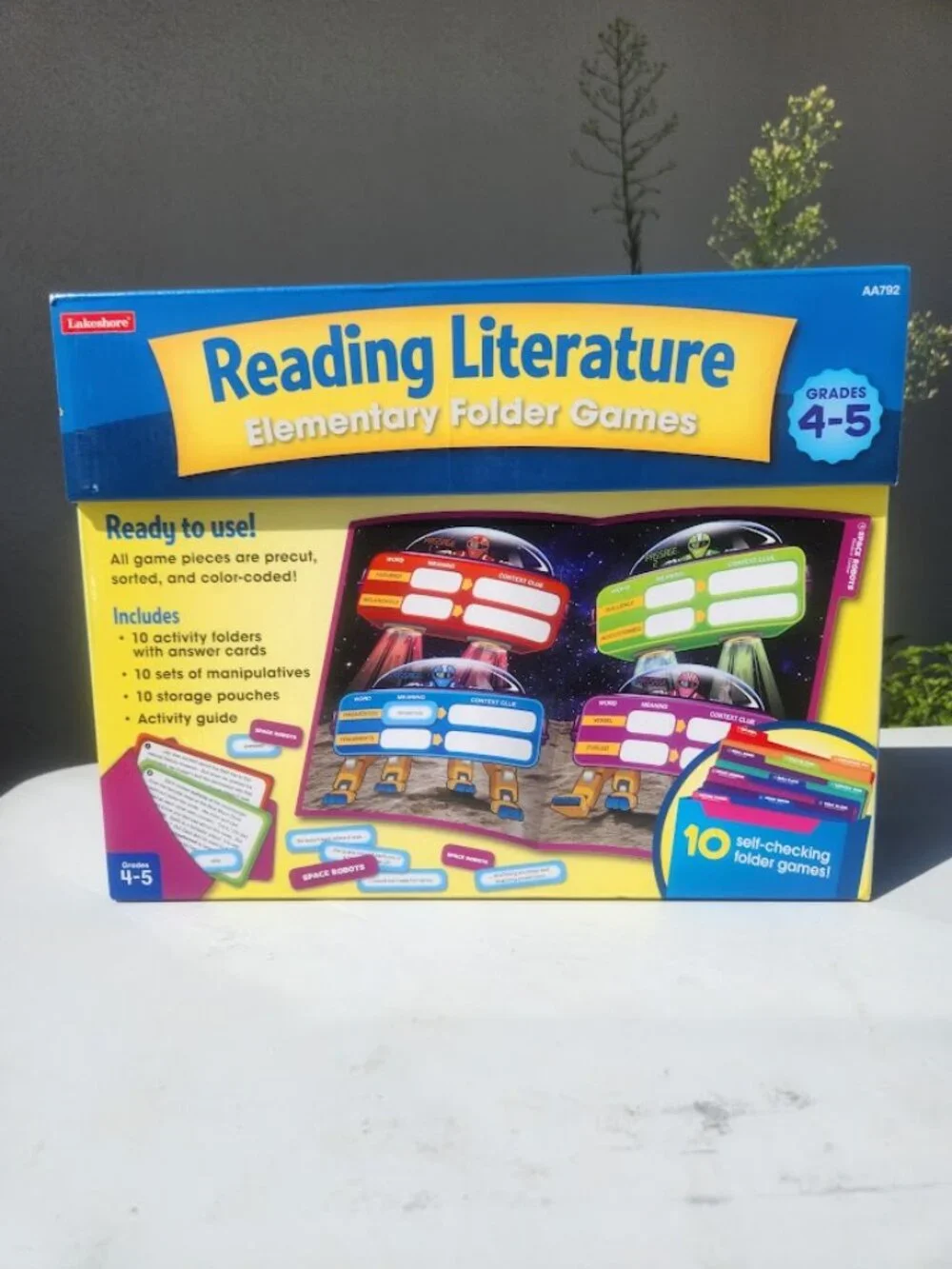 New Lakeshore Reading Literature Folder Game Library Grades 4th 5th Elementary G